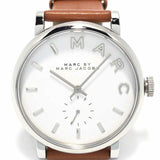 Marc Jacobs Baker White Dial Brown Leather Strap Watch for Women - MBM1265 Authentic Buy Shop Now