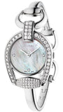 Gucci Horsebit Collection Diamonds Mother of Pearl Dial Silver Steel Strap Watch For Women - YA139505 Authentic Buy Shop Now