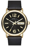 Marc Jacobs Fergus Black Dial Black Leather Strap Watch for Women - MBM8651 Authentic Buy Shop Now
