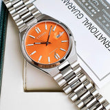 Citizen Tsuyosa Automatic Orange Dial Silver Steel Strap Watch For Men - NJ0151-88Z Authentic Buy Shop Now