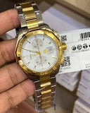 Tag Heuer Aquaracer Caliber 16 Automatic White Dial Two Tone Steel Strap Watch for Men - CAY2121.BB0923 Authentic Buy Shop Now