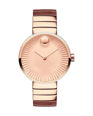 Movado Edge Rose Gold Dial Rose Gold Steel Strap Watch for Women - 3680013 Authentic Buy Shop Now