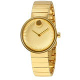 Movado Edge Gold Dial Gold Steel Strap Watch for Women - 3680014 Authentic Buy Shop Now