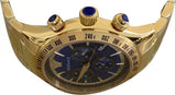 Versace Classic Chronograph Quartz Blue Dial Gold Steel Strap Watch For Men - VEV700619 Authentic Buy Shop Now
