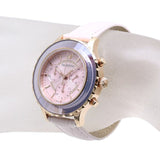 Swarovski Octea Lux Chrono Pink Dial Pink Leather Strap Watch for Women - 5452501 Authentic Buy Shop Now