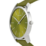 Calvin Klein City Green Dial Green Leather Strap Watch for Men - K2G211WL Authentic Buy Shop Now