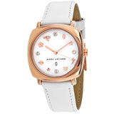 Marc Jacobs Mandy White Dial White Leather Strap Watch for Women - MJ8678 Authentic Buy Shop Now