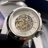 Maserati Ingegno Automatic Black Skeleton Dial Black Leather Strap Watch For Men - R8821119002 Authentic Buy Shop Now