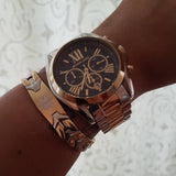 Michael Kors Bradshaw Blue Dial Two Tone Steel Strap Watch for Women - MK5976 Authentic Buy Shop Now