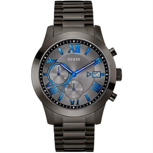Guess Atlas Quartz Grey Dial Grey Steel Strap Watch For Men - W0668G2 Authentic Buy Shop Now
