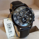 Fossil Grant Automatic Black Dial Black Leather Strap Watch for Men - ME3028 Authentic Buy Shop Now