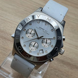 Marc Jacobs Blade White Dial White Leather Strap Watch for Women - MBM1187 Authentic Buy Shop Now