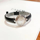 Gucci Diamantissima Diamonds Mother of Pearl Dial Black Leather Strap Watch For Women - YA141511 Authentic Buy Shop Now