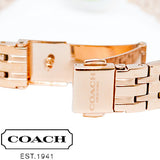 Coach Park Silver Dial Rose Gold Steel Strap Watch for Women - 14503736 Authentic Buy Shop Now