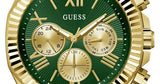 Guess Equity Analog Green Dial Gold Steel Strap Watch For Men - GW0703G2 Authentic Buy Shop Now