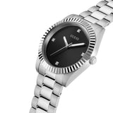 Guess Connoisseur Analog Black Dial Silver Steel Strap Watch For Men - GW0542G1 Authentic Buy Shop Now
