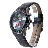 Hugo Boss Rafale Chronograph Grey Dial Grey Leather Strap Watch For Men - 1513445 Authentic Buy Shop Now