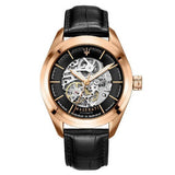 Maserati Traguardo Automatic Black Skeleton Dial Black Leather Strap Watch For Men - R8821112001 Authentic Buy Shop Now