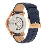 Fossil Grant Automatic Skeleton Blue Dial Blue Leather Strap Watch for Men - ME3102 Authentic Buy Shop Now