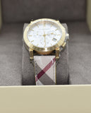 Burberry Heritage Nova Heritage White Dial Leather Strap Watch for Women - BU1395 Authentic Buy Shop Now
