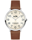 Coach Slim Easton White Dial Brown Leather Strap Watch for Women - 14502682 Authentic Buy Shop Now