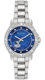 Bulova Crystal Collection Blue Mother of Pearl Dial Silver Steel Strap Watch for Women - 96L238 Authentic Buy Shop Now