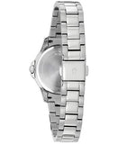 Bulova Crystal Collection Blue Mother of Pearl Dial Silver Steel Strap Watch for Women - 96L238 Authentic Buy Shop Now