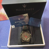 Maserati Potenza 3H STR Black Dial 42mm Leather Strap Watch For Men - R8851108010 Authentic Buy Shop Now