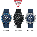 Guess Commander Blue Dial Blue Rubber Strap Watch for Men - GW0211G1 Authentic Buy Shop Now