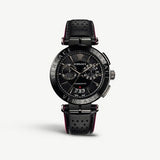 Versace V-Racer Aion Chronograph Black Dial Black Leather Strap Watch for Men - VBR030017 Authentic Buy Shop Now