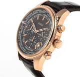 Guess Pursuit Chronograph Brown Dial Brown Leather Strap Watch for Men - W0500G3 Authentic Buy Shop Now