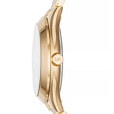 Michael Kors Slim Runway Gold Dial Gold Steel Strap Watch for Women - MK3477 Authentic Buy Shop Now