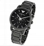 Emporio Armani Luigi Chronograph Black Dial Black Stainless Steel Watch For Men - AR1895 Authentic Buy Shop Now
