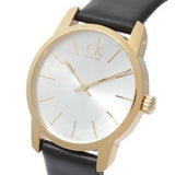 Calvin Klein City Silver Dial Black Leather Strap Watch For Women - K2G23520 Authentic Buy Shop Now