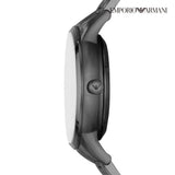 Emporio Armani Renato Automatic Blue Dial Grey Steel Strap Watch For Men - AR60056 Authentic Buy Shop Now