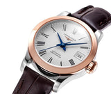 Longines Record Automatic Stainless Steel 18K Gold Watch for Men - L2.821.5.11.2 Authentic Buy Shop Now