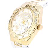 Guess Luna Diamonds White Dial White Rubber Strap Watch for Women - W0653L3 Authentic Buy Shop Now