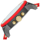 Diesel Mr Daddy 2.0 Chronograph Grey Dial Red Rubber Strap Watch For Men - DZ7430 Authentic Buy Shop Now