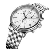 Tissot Carson Premium White Dial Silver Steel Strap Watch For Men - T122.417.11.011.00 Authentic Buy Shop Now