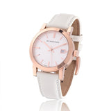 Burberry The City White Dial White Leather Strap Watch for Women - BU9108 Authentic Buy Shop Now