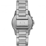 Armani Exchange Outerbanks Chronograph Silver Dial Silver Steel Strap Watch For Men - AX7141 Authentic Buy Shop Now