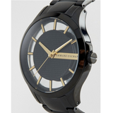 Armani Exchange Hampton Chronograph Black Dial Black Steel Strap Watch For Men - AX2192 Authentic Buy Shop Now