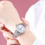 Tissot Chemin Des Tourelles Powermatic 80 Rubies Mother of Pearl Dial Silver Steel Strap Watch For Women - T099.207.11.113.00 Authentic Buy Shop Now