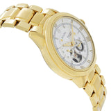 Bulova BVA Skeleton Silver Dial Gold Steel Strap Watch for Men - 97A108 Authentic Buy Shop Now