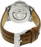 Fossil Grant Automatic Beige Skeleton Dial Brown Leather Strap Watch for Men - ME3099 Authentic Buy Shop Now