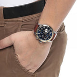 Tommy Hilfiger Sport Multifunction Blue Dial Brown Leather Strap Watch for Men - 1791137 Authentic Buy Shop Now