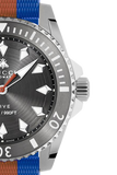 Gucci Dive Automatic Grey Dial Two Tone Rubber Strap Watch for Men - YA136352 Authentic Buy Shop Now