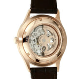 Emporio Armani Meccanico White Skeleton Dial Black Leather Strap Watch For Men - AR1924 Authentic Buy Shop Now