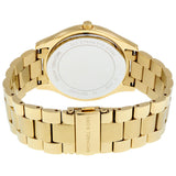 Michael Kors Slim Runway Blue Mother of Pearl Dial Gold Steel Strap Watch for Women - MK3492 Authentic Buy Shop Now