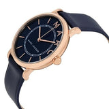 Marc Jacobs Roxy Navy Blue Dial Navy Blue Leather Strap Watch for Women - MJ1539 Authentic Buy Shop Now